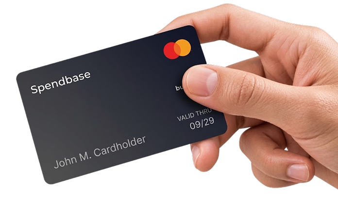 Spendbase card in hand
